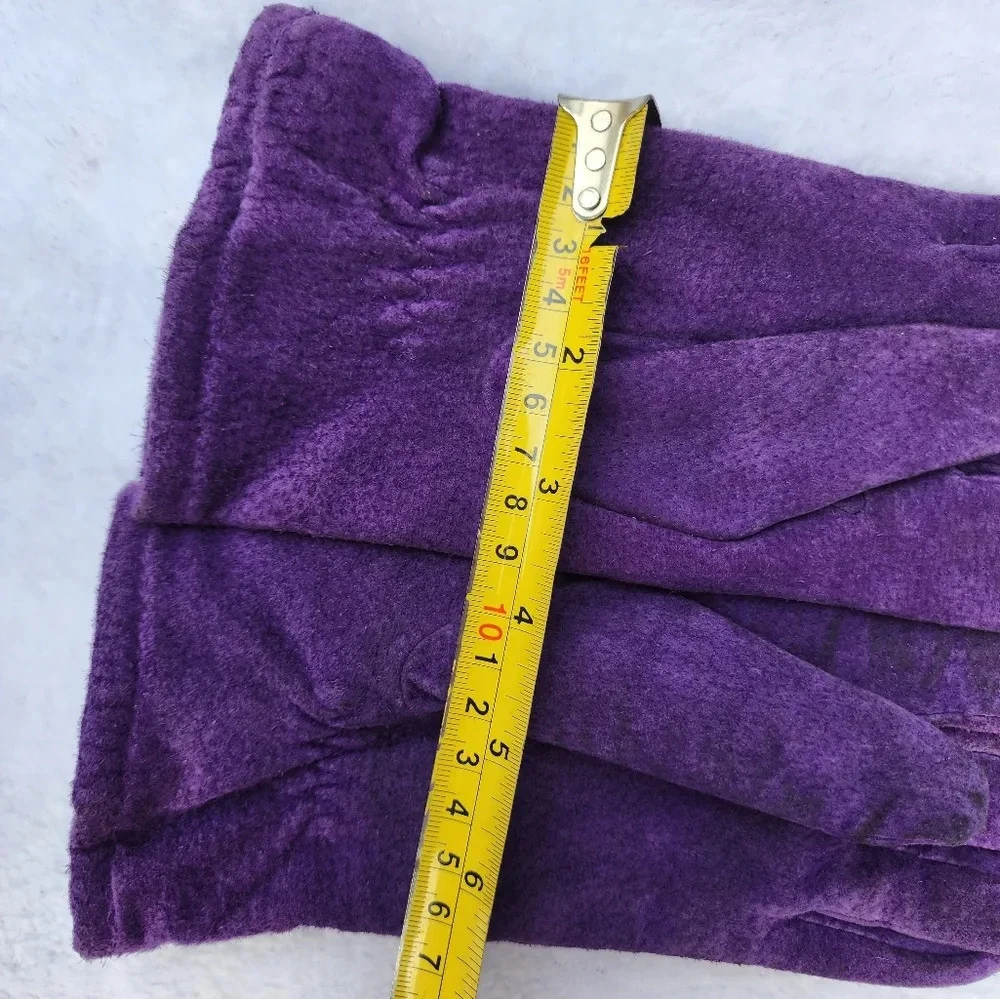 Fownes‎ Vintage Purple suede gloves M